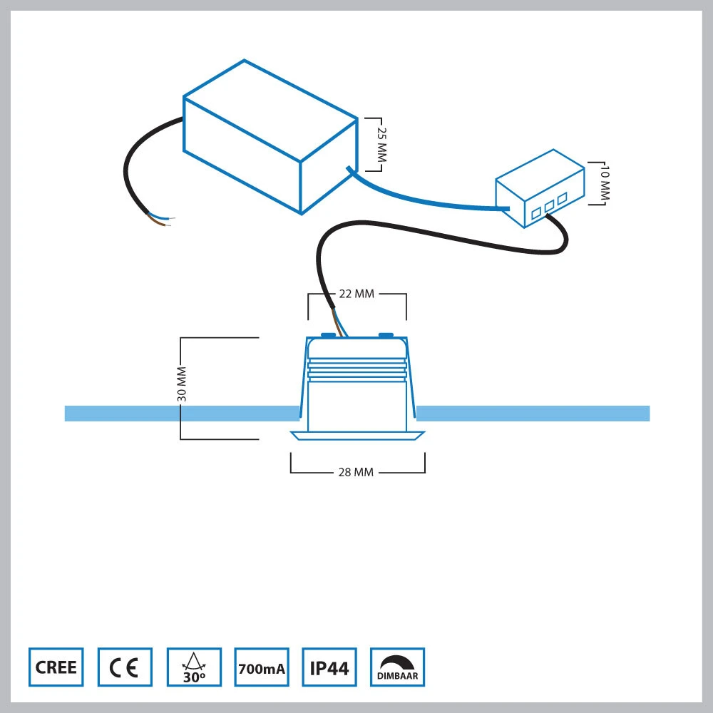Marbella Inbouwspots Led 10 stuks - Afbeelding 5